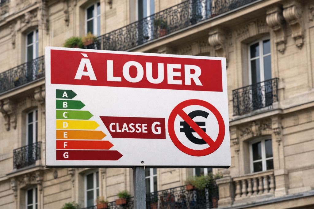 Gel loyers DPE classe G F passoire énergétique Haut-Rhin